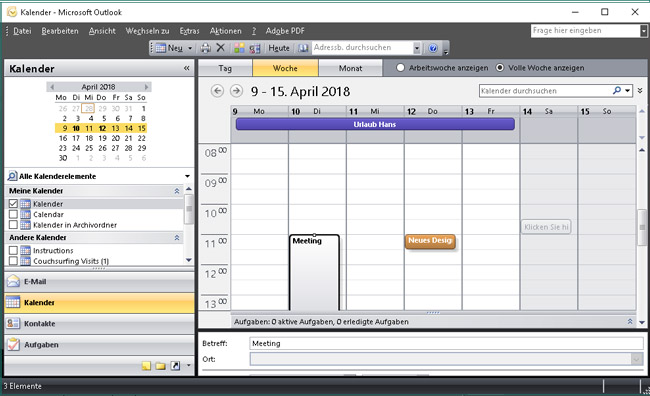 Compumaus Outlook Kalender